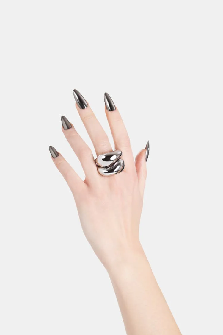 silver ball rings